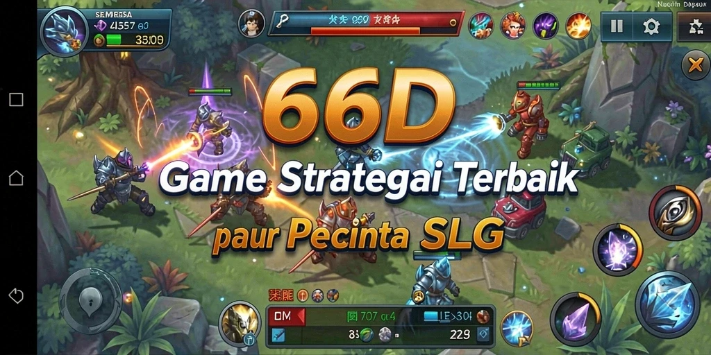 Tangkapan layar utama dari gameplay SLG 66D yang menampilkan aksi pertempuran.