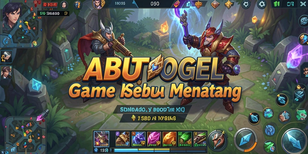 Tampilan gameplay seru dalam ABUTOGEL MOBA.
