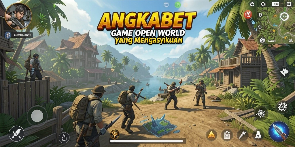 Screenshot gameplay ANGKABET menampilkan dunia luas yang menakjubkan.