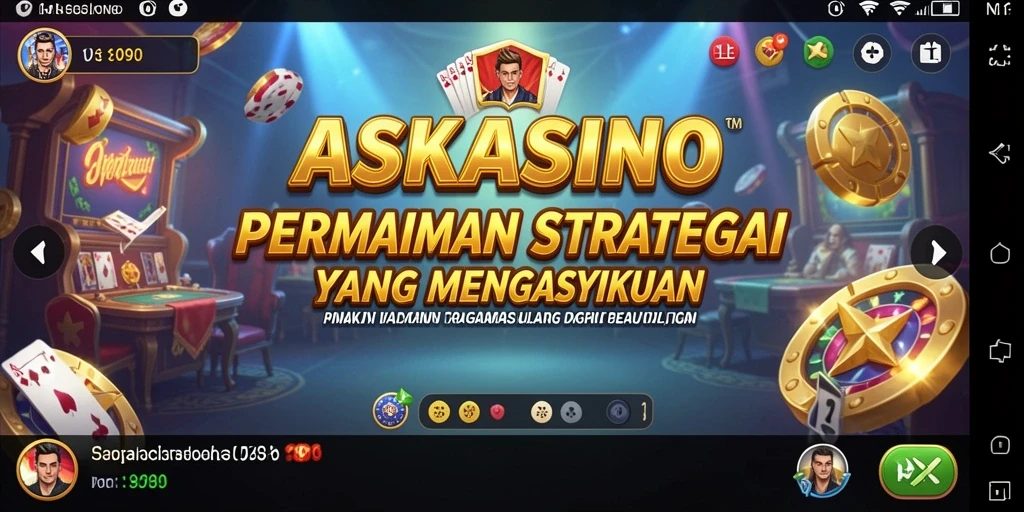 Screenshot utama ASKASINO menunjukkan pertempuran strategi yang mendebarkan.