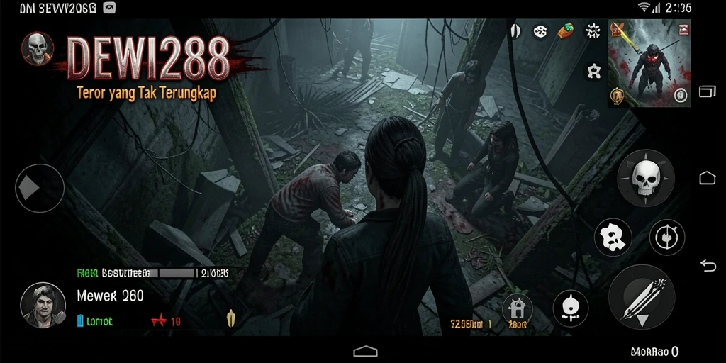 Gameplay menakutkan dalam DEWI288 dengan suasana mencekam
