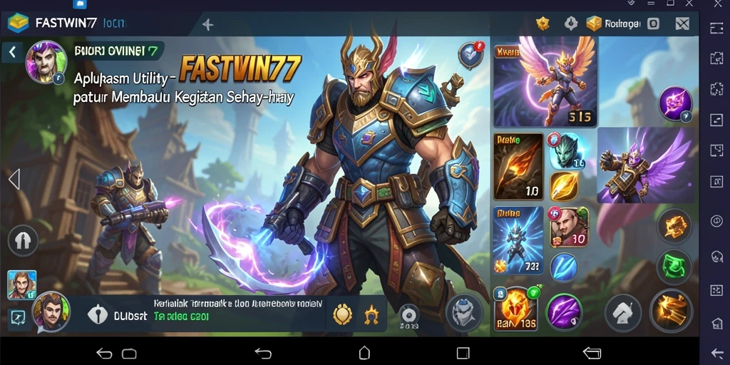 Tampilan utama FASTWIN77 dengan fitur-fitur Utility yang menarik.