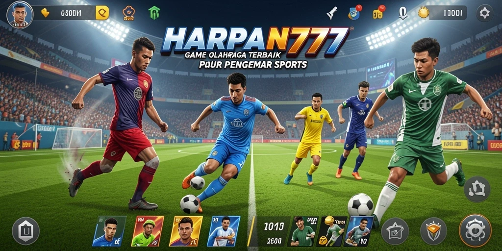 Screenshot permainan HARAPAN777 dengan aksi olahraga kompetitif.