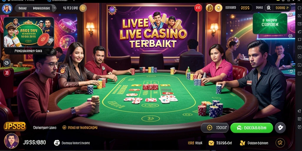 Tampilan menarik dari gameplay Live Casino di JPS88.