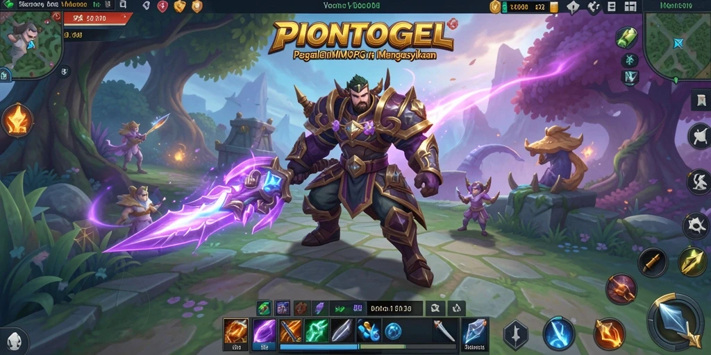 Screenshot PIONTOGEL menampilkan aksi pertempuran yang seru di dunia MMORPG.