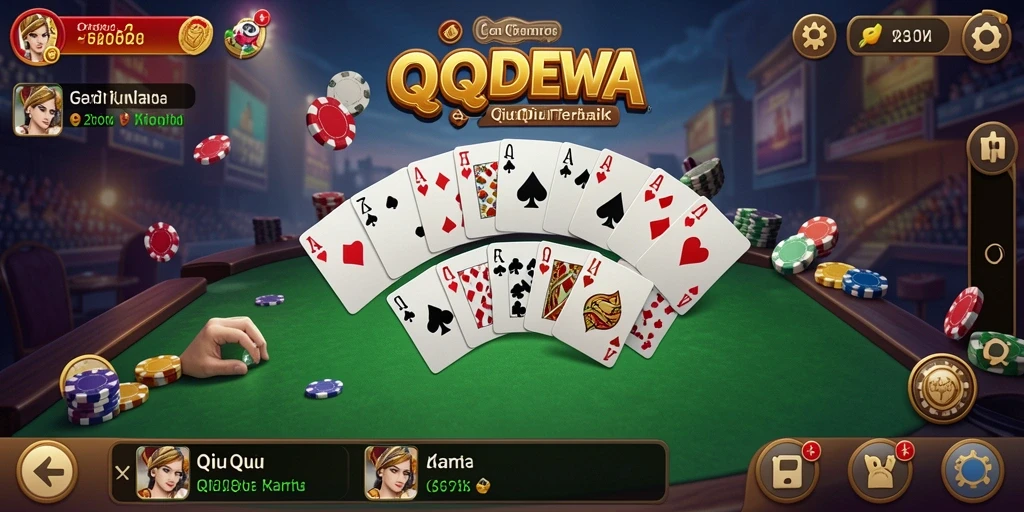 Tampilan gameplay QiuQiu yang intens dan seru.