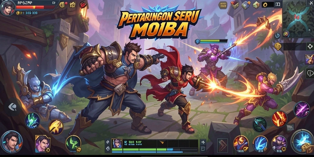 Screenshot menunjukkan aksi intens dalam pertarungan tim di RP62RP.