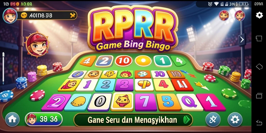 Tampilan permainan Bingo yang seru dan menarik dalam RPRR.
