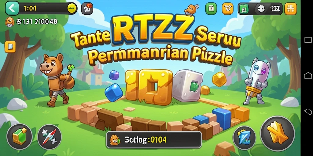 Tampilan gameplay RTZZ menampilkan potongan puzzle yang menarik dan menantang.
