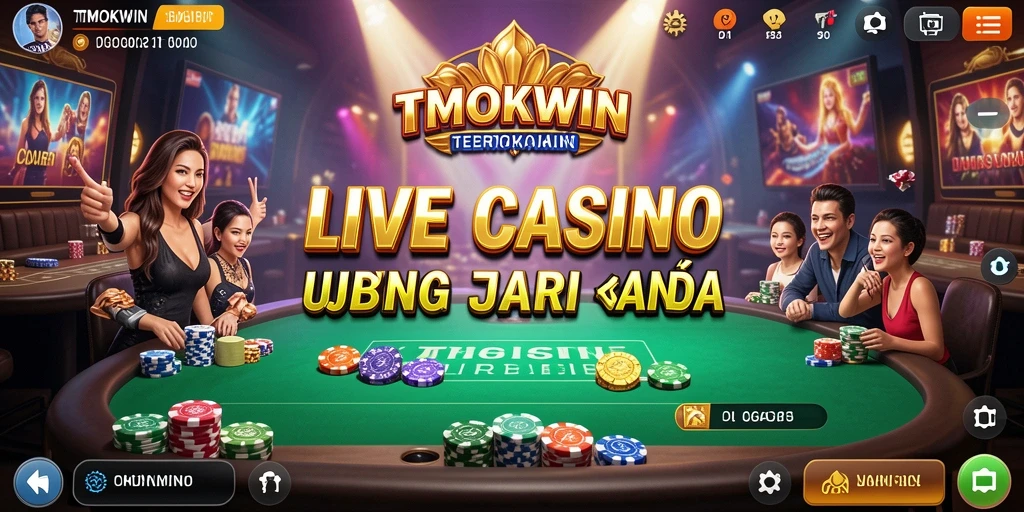 Tampilan gameplay Live Casino yang mendebarkan di TMOKWIN.
