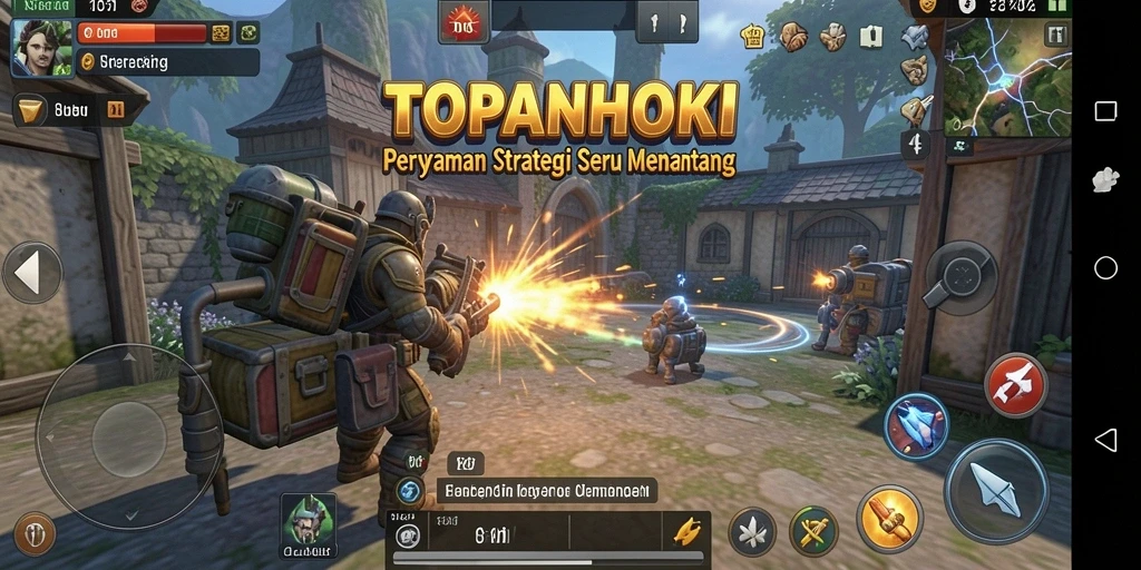 Tampilan gameplay menegangkan dan strategi dalam TOPANHOKI.