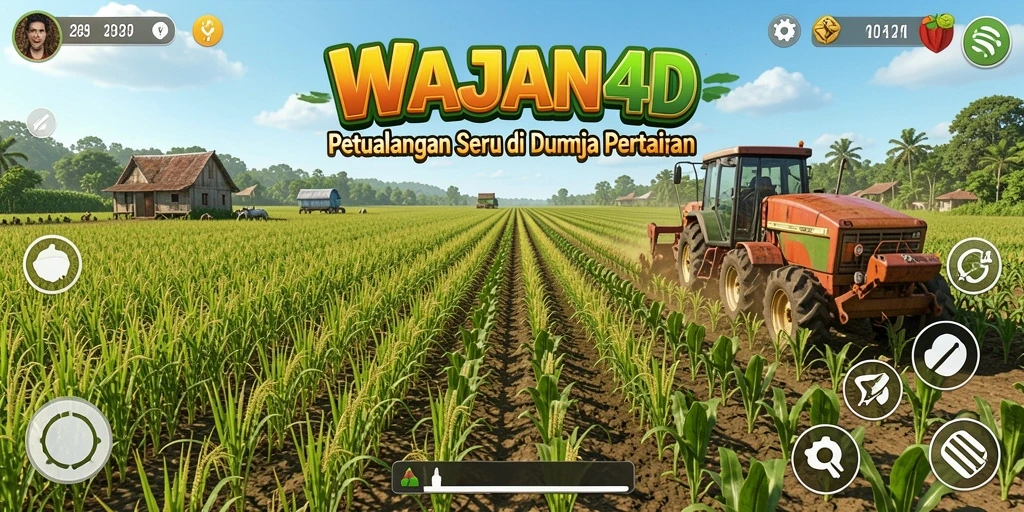 Tampilan gameplay seru dalam petualangan bertani di WAJAN4D.