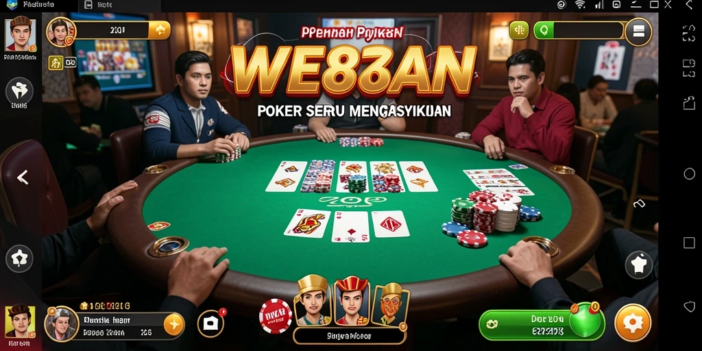 Tampilan menarik dari gameplay Poker di WE878.